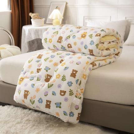 91家纺网 家纺一手货源 找家纺 （总）U被家纺 2022新款小清新四季被春秋冬被 实拍图