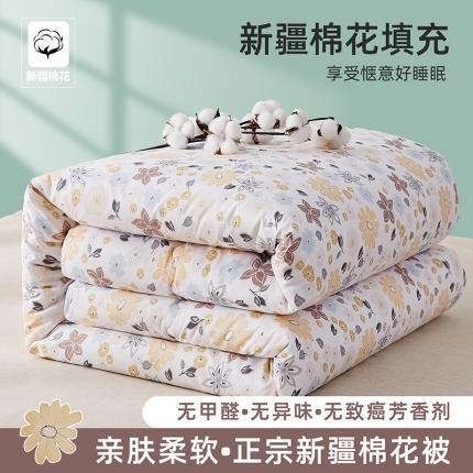 暖阳 2023新款新疆棉花被子冬被加厚冬季保暖棉被褥被芯 繁花