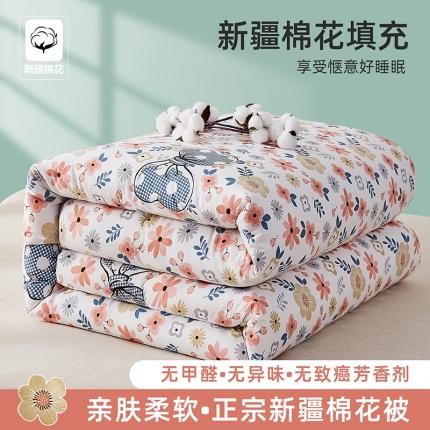 暖阳 2023新款新疆棉花被子冬被加厚冬季保暖棉被褥被芯 小花蝶