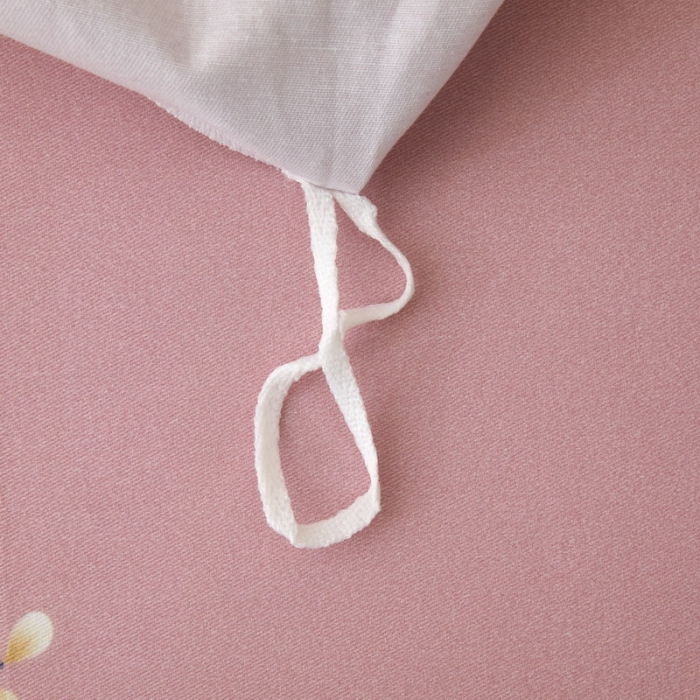 91家纺网 家纺一手货源 找家纺 金纱玉纺2022新款全棉生态大版磨毛四件套 花语情缘-粉