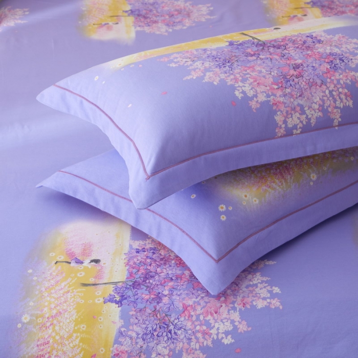 91家纺网 家纺一手货源 找家纺 金纱玉纺2022新款全棉生态大版磨毛四件套 许愿精灵