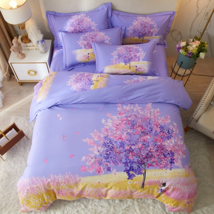 91家纺网 家纺一手货源 找家纺 金纱玉纺2022新款全棉生态大版磨毛四件套 许愿精灵