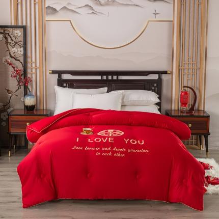 91家纺网 家纺一手货源 找家纺 （总）博之洋婚庆 2022新款婚庆刺绣冬被被子