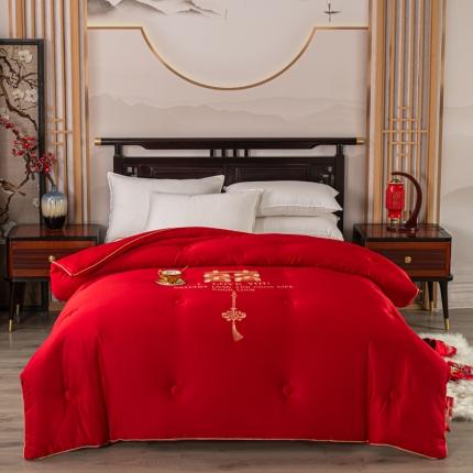 91家纺网 家纺一手货源 找家纺 （总）博之洋婚庆 2022新款婚庆刺绣冬被被子