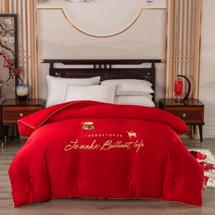 91家纺网 家纺一手货源 找家纺 （总）博之洋婚庆 2022新款婚庆刺绣冬被被子