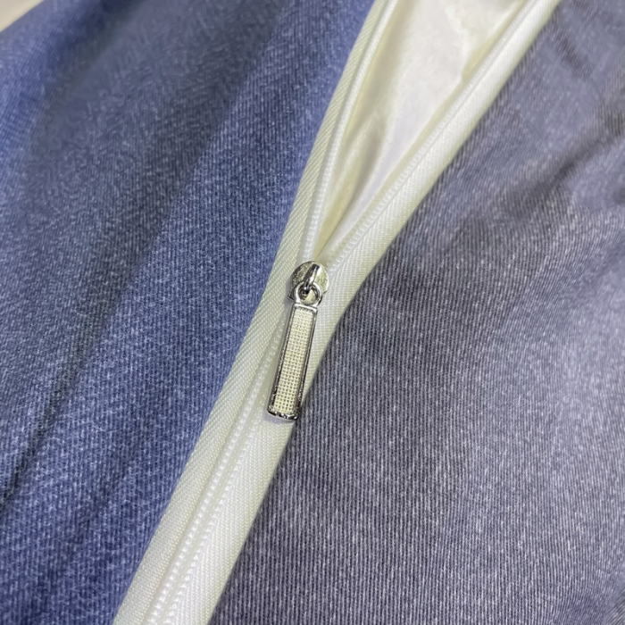 91家纺网 家纺一手货源 找家纺 金爱家 2023新款大阪纯棉生态磨毛条格简约系列四件套 洛卡风情黄