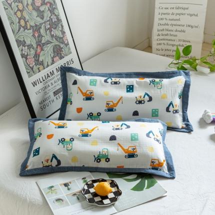 91家纺网 家纺一手货源 找家纺 总 萌番宝 A类全棉双层纱布儿童枕头枕套羽丝棉枕芯儿童荞麦枕