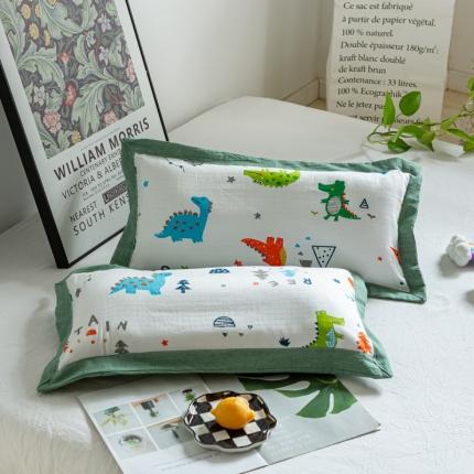 91家纺网 家纺一手货源 找家纺 总 萌番宝 A类全棉双层纱布儿童枕头枕套羽丝棉枕芯儿童荞麦枕