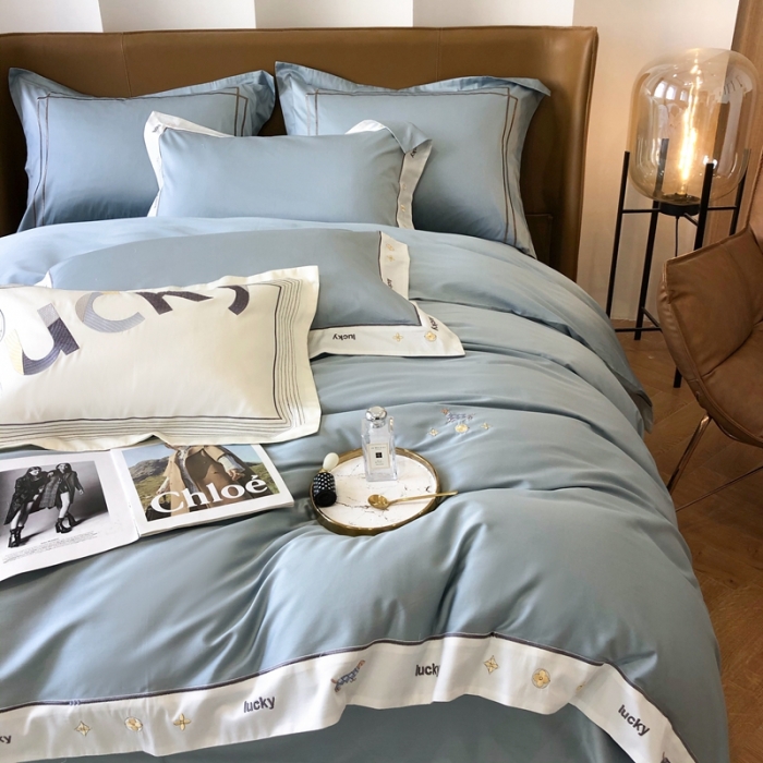 91家纺网 家纺一手货源 找家纺 (总)优然居 2022新款100支贡缎刺绣四件套-马里奥系列