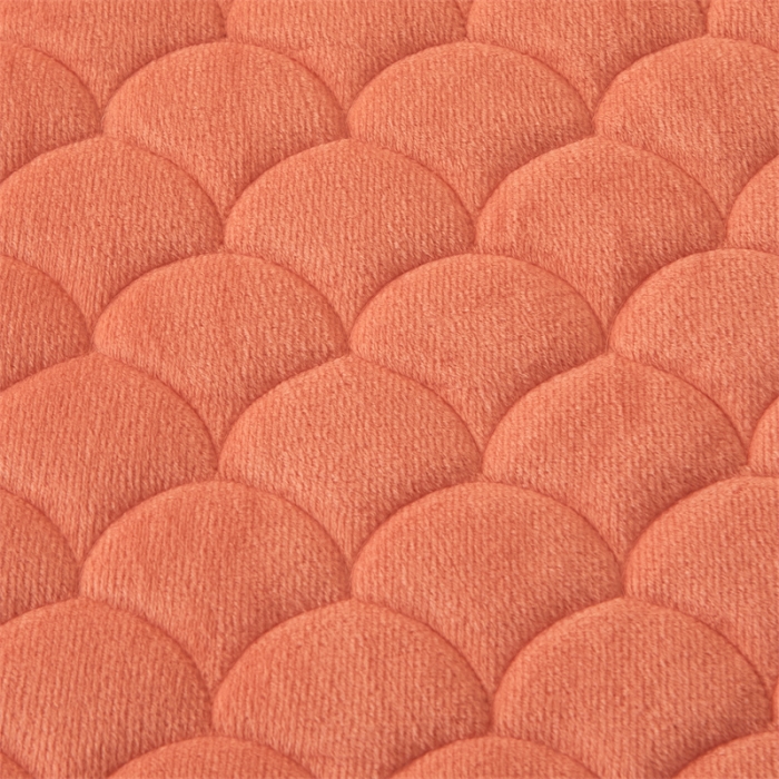 91家纺网 家纺一手货源 找家纺 恒爱 2022秋冬水晶绒翩翩花舞夹棉单床裙 桔色