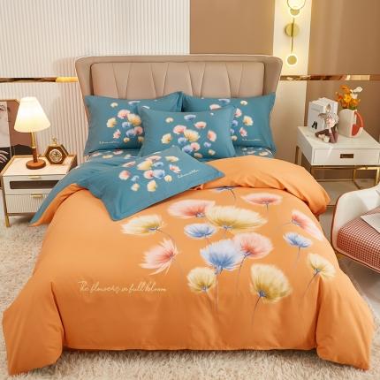 91家纺网 家纺一手货源 找家纺 （总）雲归梦 2022年新款加厚全棉大版四件套第二批-花卉