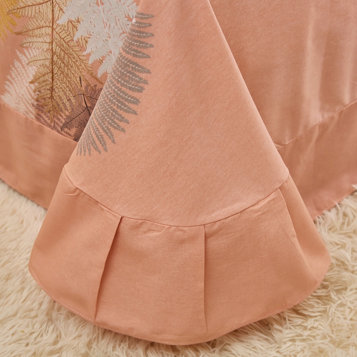 91家纺网 家纺一手货源 找家纺 雲归梦 2022年新款加厚全棉大版四件套第二批-花卉 花叶倾情-粉