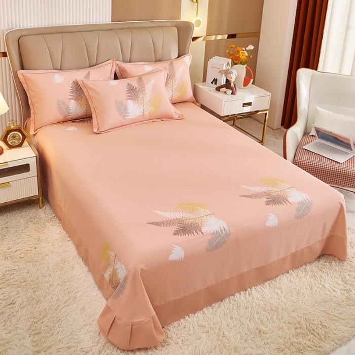 91家纺网 家纺一手货源 找家纺 雲归梦 2022年新款加厚全棉大版四件套第二批-花卉 花叶倾情-粉