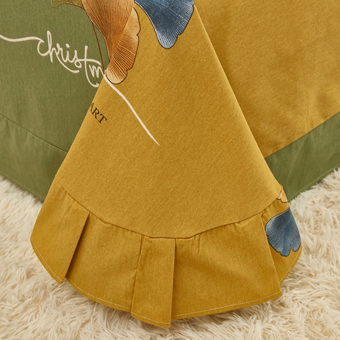 91家纺网 家纺一手货源 找家纺 雲归梦 2022年新款加厚全棉大版四件套第二批-花卉 江南之韵-黄