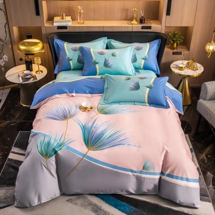 雲归梦 2022年新款加厚全棉大版四件套第二批-花卉 曼珠莎华-粉