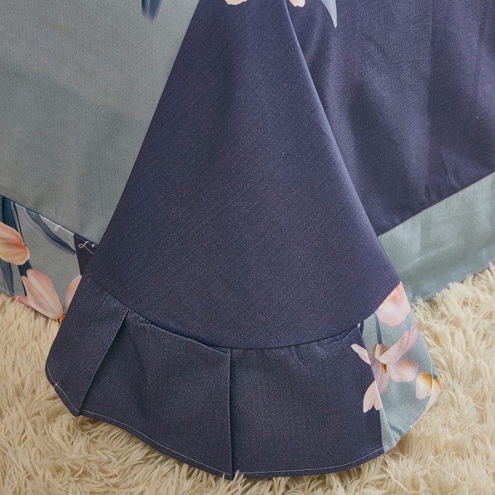 91家纺网 家纺一手货源 找家纺 雲归梦 2022年新款加厚全棉大版四件套第二批-花卉 美玉无瑕-兰