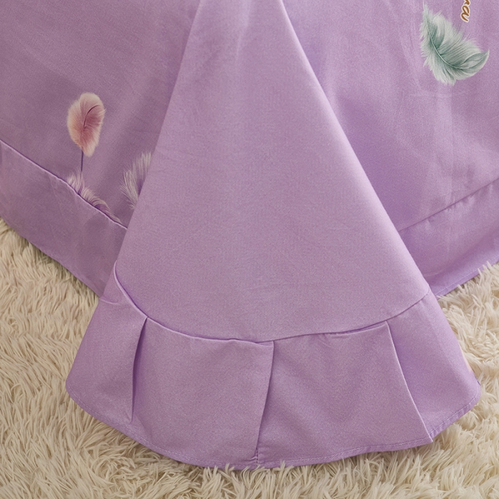 91家纺网 家纺一手货源 找家纺 雲归梦 2022年新款加厚全棉大版四件套第二批-花卉 秋色宜人-紫