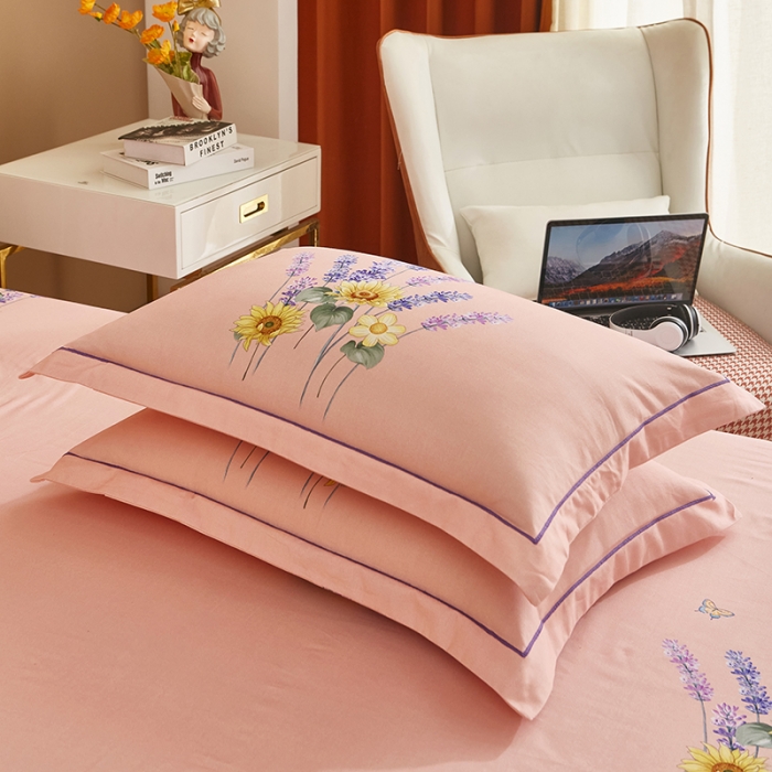 91家纺网 家纺一手货源 找家纺 雲归梦 2022年新款加厚全棉大版四件套第二批-花卉 秋月午后