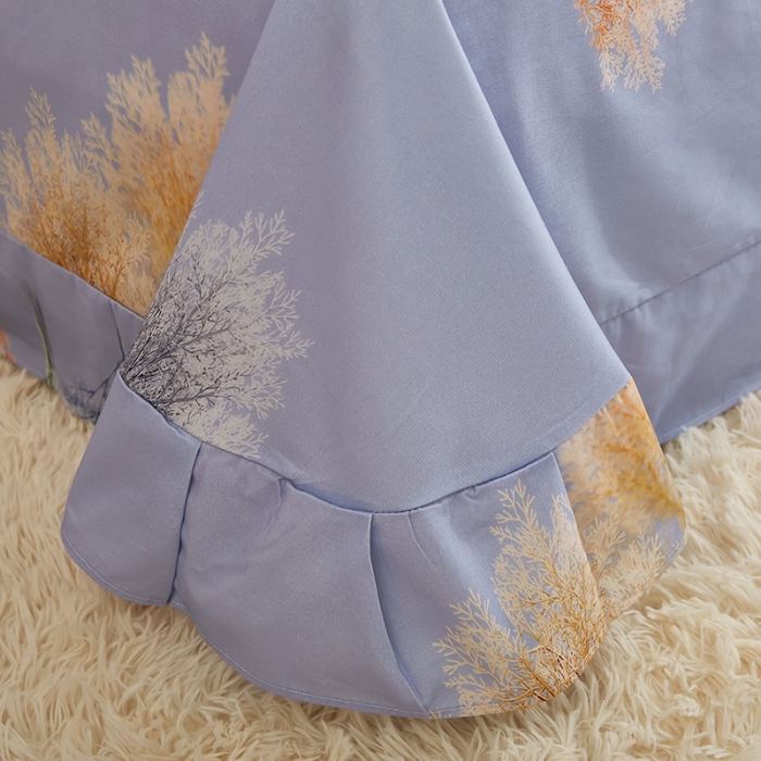 91家纺网 家纺一手货源 找家纺 雲归梦 2022年新款加厚全棉大版四件套第二批-花卉 色彩生活-桔