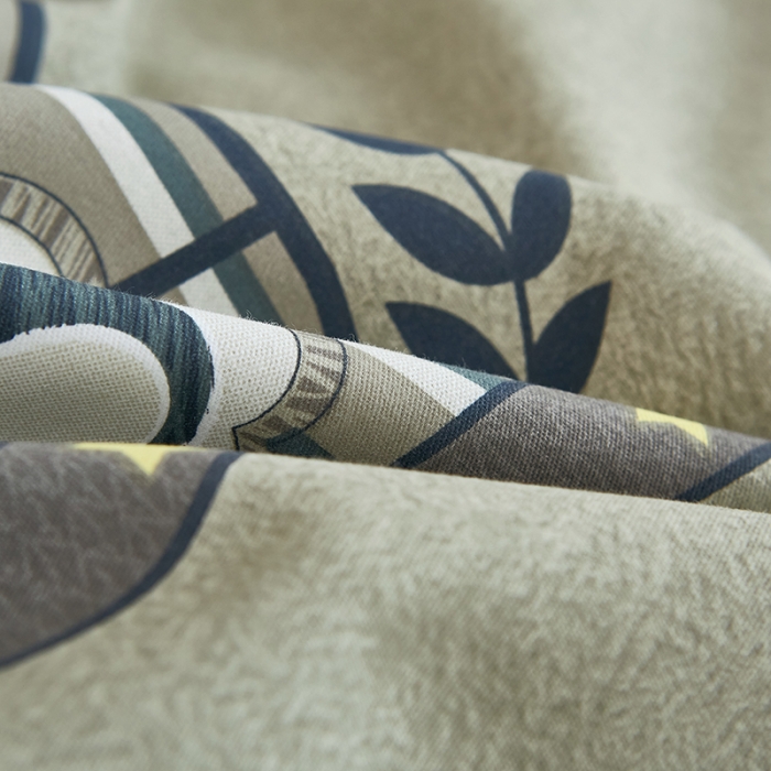 91家纺网 家纺一手货源 找家纺 雲归梦 2022年新款加厚全棉大版四件套第二批-格条卡通 艾洛依-咖