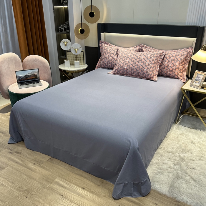 91家纺网 家纺一手货源 找家纺 雲归梦 2022年新款加厚全棉大版四件套第二批-格条卡通 巴特罗-粉