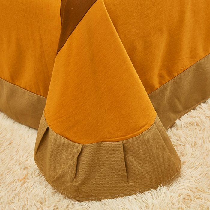 91家纺网 家纺一手货源 找家纺 雲归梦 2022年新款加厚全棉大版四件套第二批-格条卡通 潮酷熊-咖