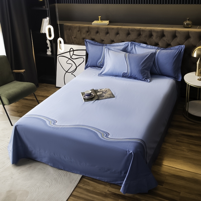 91家纺网 家纺一手货源 找家纺 雲归梦 2022年新款加厚全棉大版四件套第二批-格条卡通 兰卡斯-兰