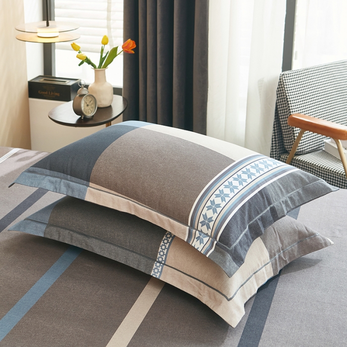 91家纺网 家纺一手货源 找家纺 雲归梦 2022年新款加厚全棉大版四件套第二批-格条卡通 茉伯妮-兰