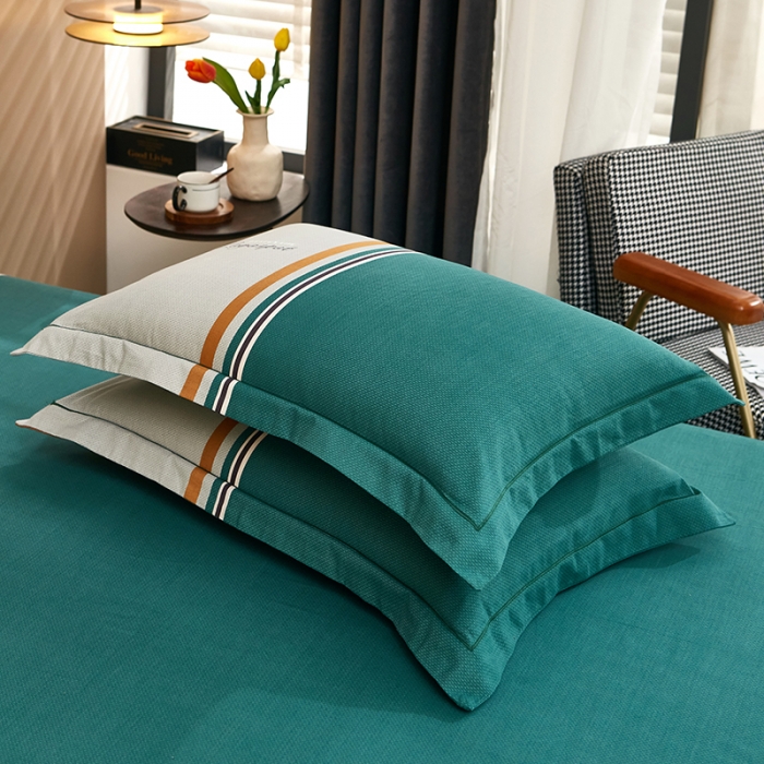 91家纺网 家纺一手货源 找家纺 雲归梦 2022年新款加厚全棉大版四件套第二批-格条卡通 森旅小鹿