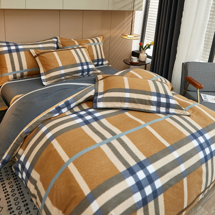 91家纺网 家纺一手货源 找家纺 雲归梦 2022年新款加厚全棉大版四件套第二批-格条卡通 天空之城