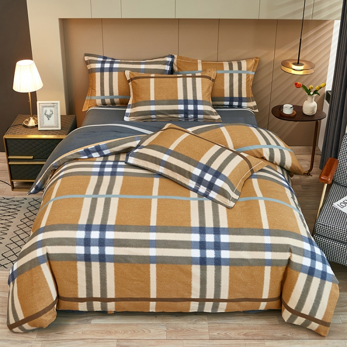 91家纺网 家纺一手货源 找家纺 雲归梦 2022年新款加厚全棉大版四件套第二批-格条卡通 天空之城