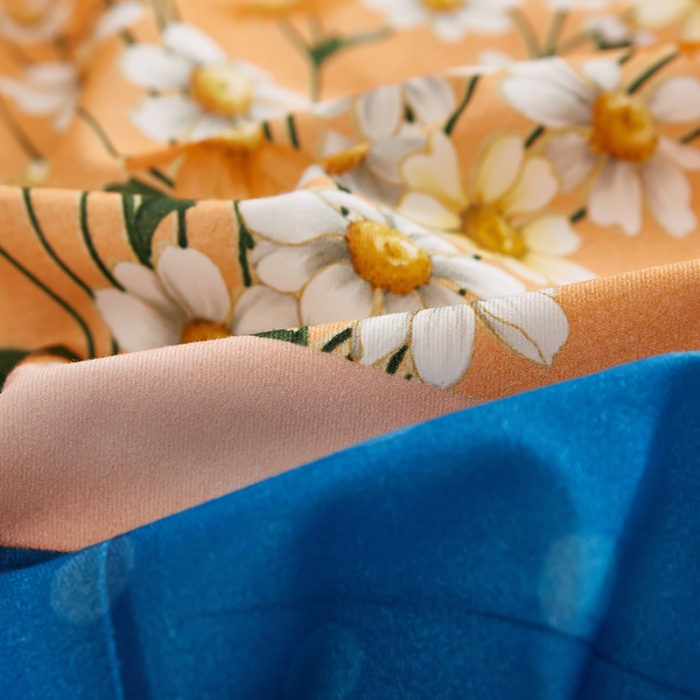 91家纺网 家纺一手货源 找家纺 雲归梦 2022年新款加厚全棉大版四件套第二批-格条卡通 甜丫丫-桔