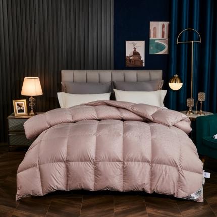 91家纺网 家纺一手货源 找家纺 太阳羽 2022新款直播被缎条提花被子加厚保暖被芯 小提花-豆沙