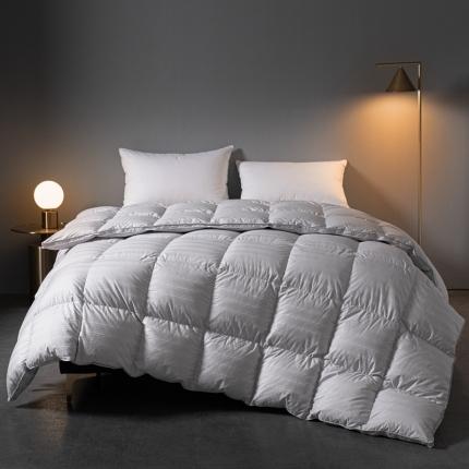 91家纺网 家纺一手货源 找家纺 太阳羽家纺 2025新款柔赛丝缎条被子加厚保暖被芯 柔赛丝缎条灰色