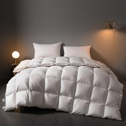 91家纺网 家纺一手货源 找家纺 太阳羽家纺 2025新款柔赛丝缎条被子加厚保暖被芯 柔赛丝缎条白色