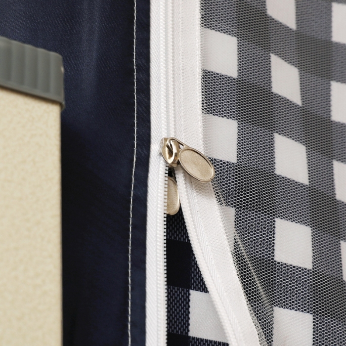 91家纺网 家纺一手货源 找家纺 梦尔佳蚊帐 2022新款卡通印花学生床帘蚊帐 爱心熊-藏青