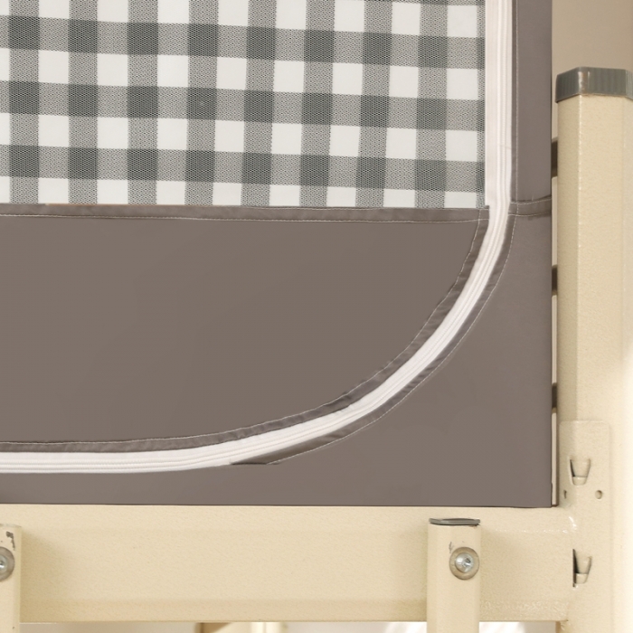 91家纺网 家纺一手货源 找家纺 梦尔佳蚊帐 2022新款卡通印花学生床帘蚊帐 爱心熊-雅灰