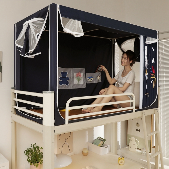 91家纺网 家纺一手货源 找家纺 梦尔佳蚊帐 2022新款卡通印花学生床帘蚊帐 米克乔丹