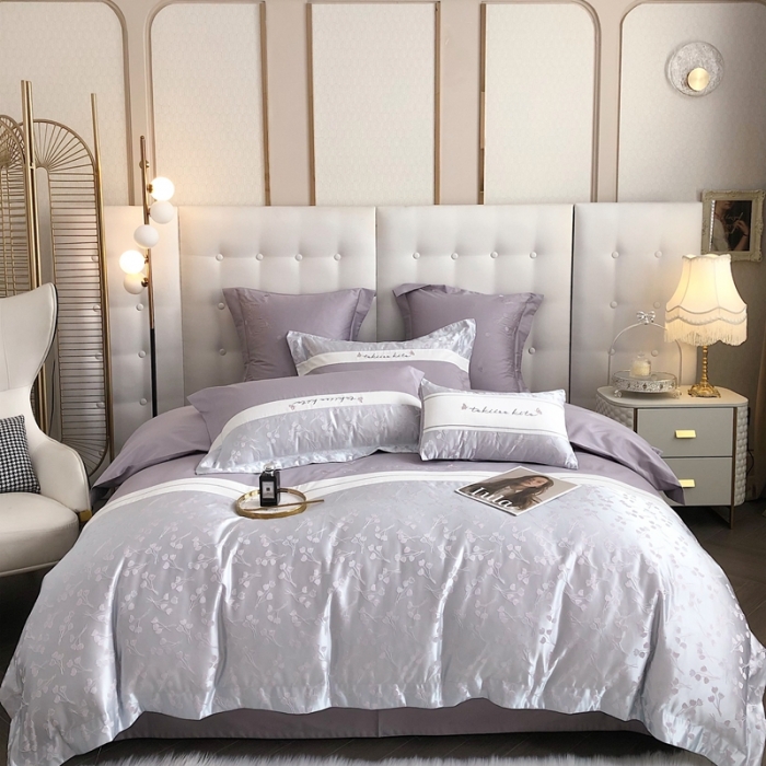 91家纺网 家纺一手货源 找家纺 （总）柚子YOUTH新款秋冬100支四件套-紫丁香系列