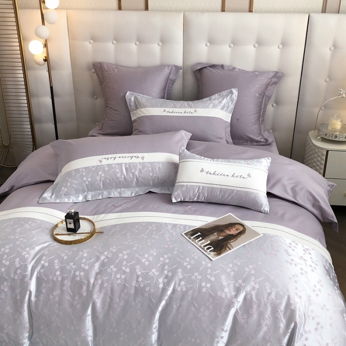 91家纺网 家纺一手货源 找家纺 （总）柚子YOUTH新款秋冬100支四件套-紫丁香系列