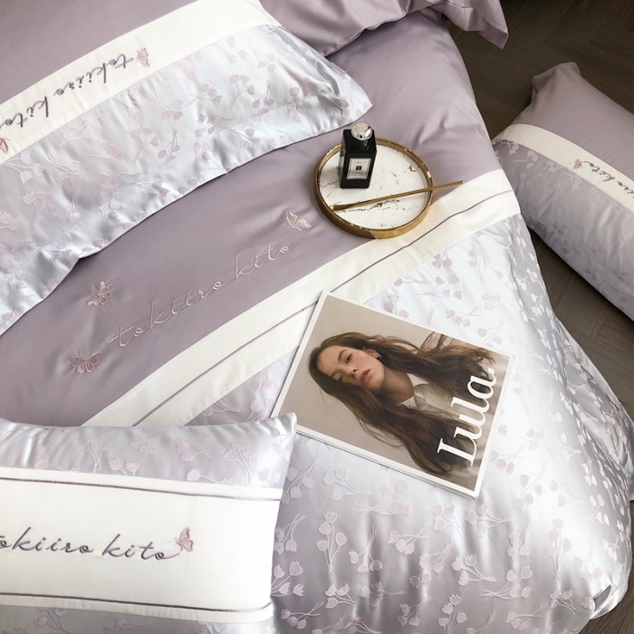 91家纺网 家纺一手货源 找家纺 （总）柚子YOUTH新款秋冬100支四件套-紫丁香系列