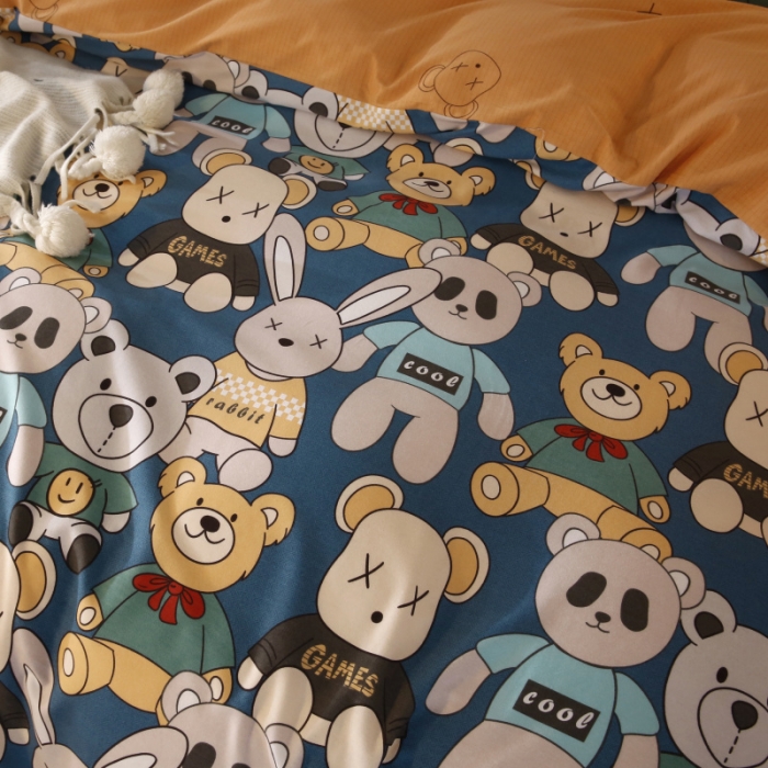 91家纺网 家纺一手货源 找家纺 棉生活  2022新款铂金全棉磨毛系列（AB版设计） 潮牌熊