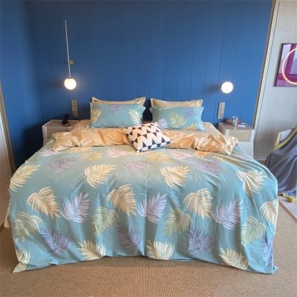 91家纺网 家纺一手货源 找家纺 总 2022新款铂金全棉磨毛系列四件套-实拍图（AB版设计）