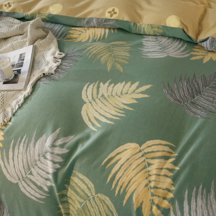 91家纺网 家纺一手货源 找家纺 棉生活  22新款铂金全棉磨毛系列（AB版设计） 丛草集-兰