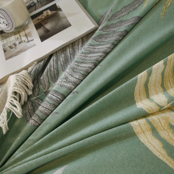 91家纺网 家纺一手货源 找家纺 棉生活  22新款铂金全棉磨毛系列（AB版设计） 丛草集-兰