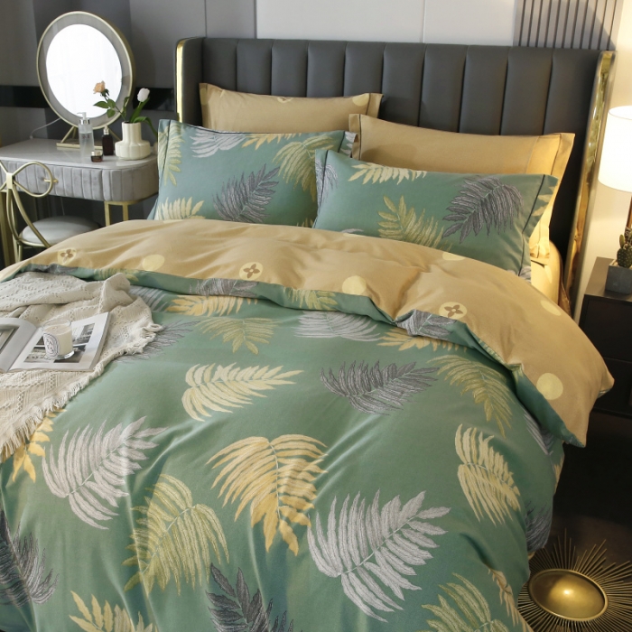 91家纺网 家纺一手货源 找家纺 棉生活  22新款铂金全棉磨毛系列（AB版设计） 丛草集-兰