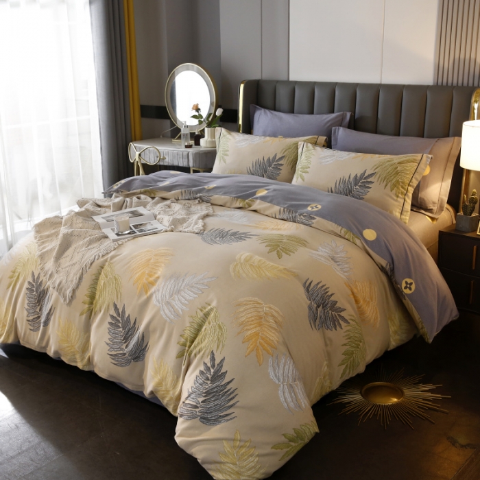 91家纺网 家纺一手货源 找家纺 棉生活  22新款铂金全棉磨毛系列（AB版设计） 丛草集-玉