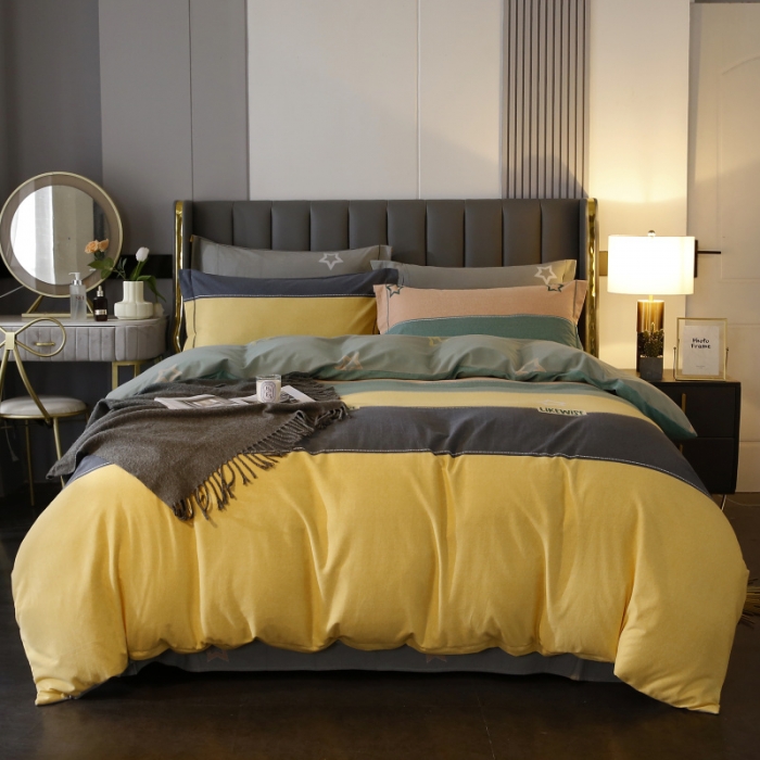 91家纺网 家纺一手货源 找家纺 棉生活  22新款铂金全棉磨毛系列（AB版设计） 达菲星光