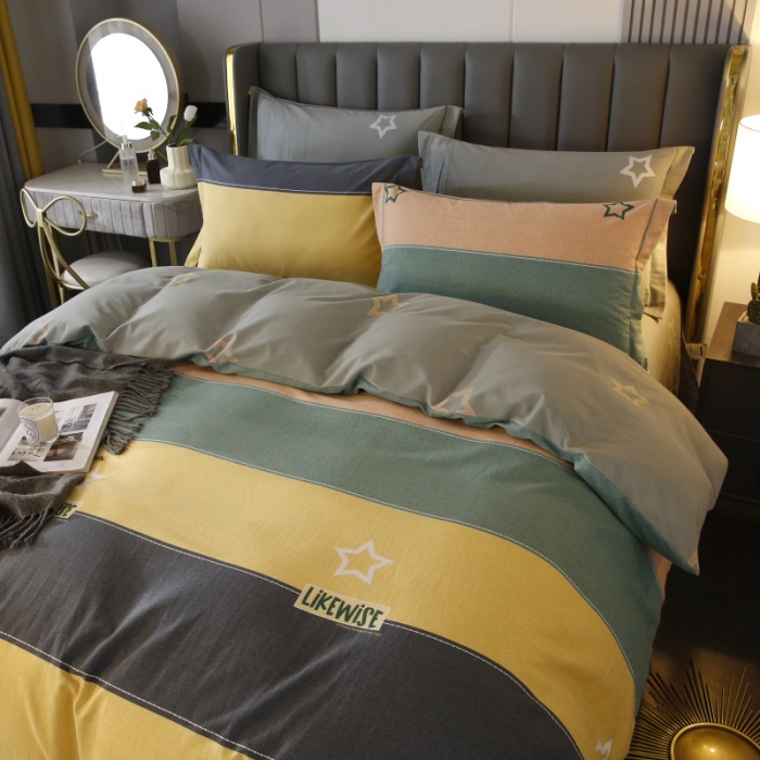 91家纺网 家纺一手货源 找家纺 棉生活  22新款铂金全棉磨毛系列（AB版设计） 达菲星光