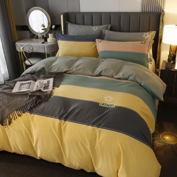 91家纺网 家纺一手货源 找家纺 棉生活  22新款铂金全棉磨毛系列（AB版设计） 达菲星光